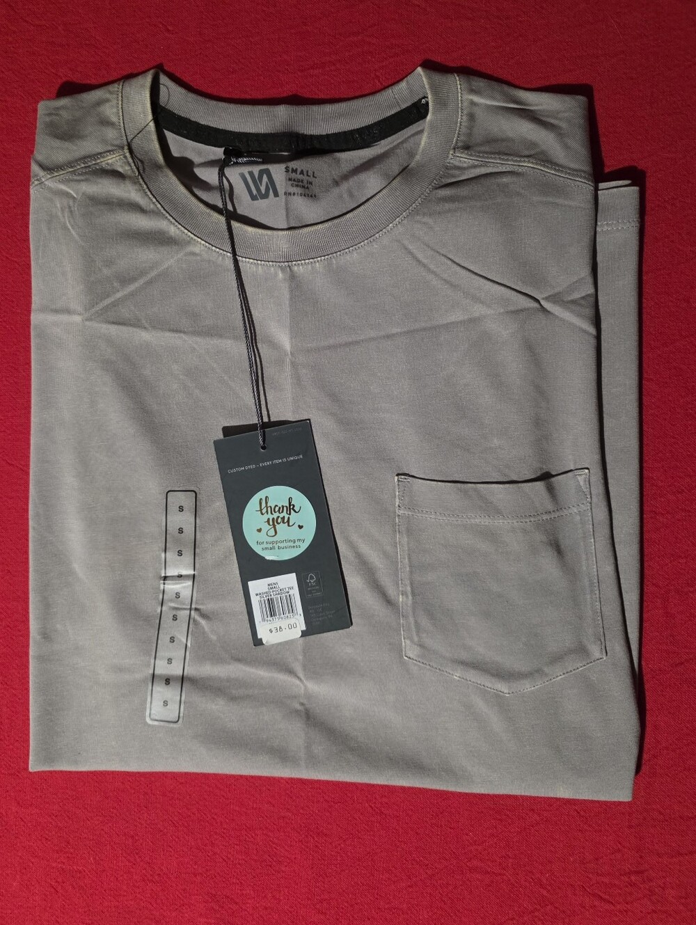 VRST Lightweight Men's Pocket T-Shirt in Silver Shadow Gray. Super Soft!